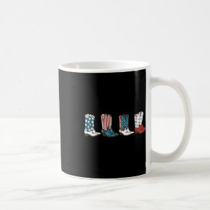 Fourth Of July 4th Of July Western Cowboy Boots Co Coffee Mug
