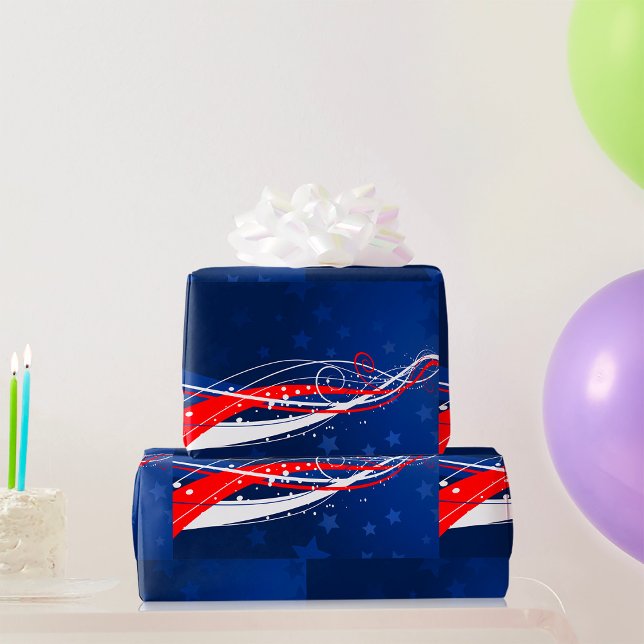 Fourth Of July Abstract Wrapping Paper (Creator Uploaded)