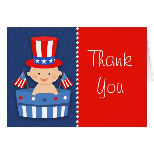 Fourth of July Baby Thank You Card