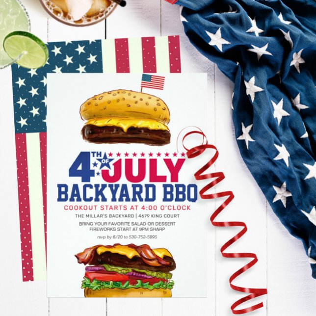 Fourth of July BBQ Party Invitation (Creator Uploaded)