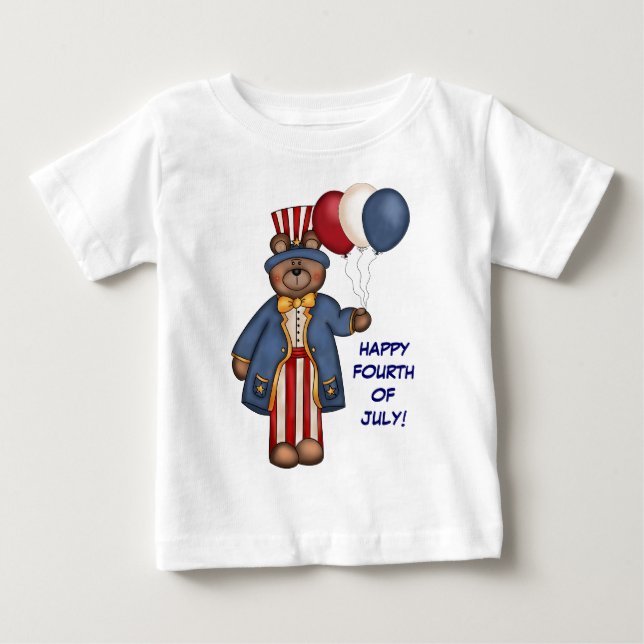 Fourth Of July Bear T-shirt (Front)