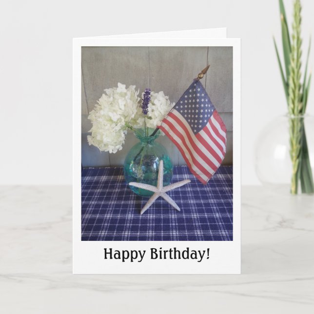 Fourth of July Birthday Card (Front)