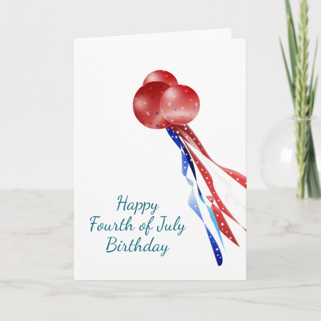 Fourth of July Birthday, Get Your Sparkle On Card (Front)