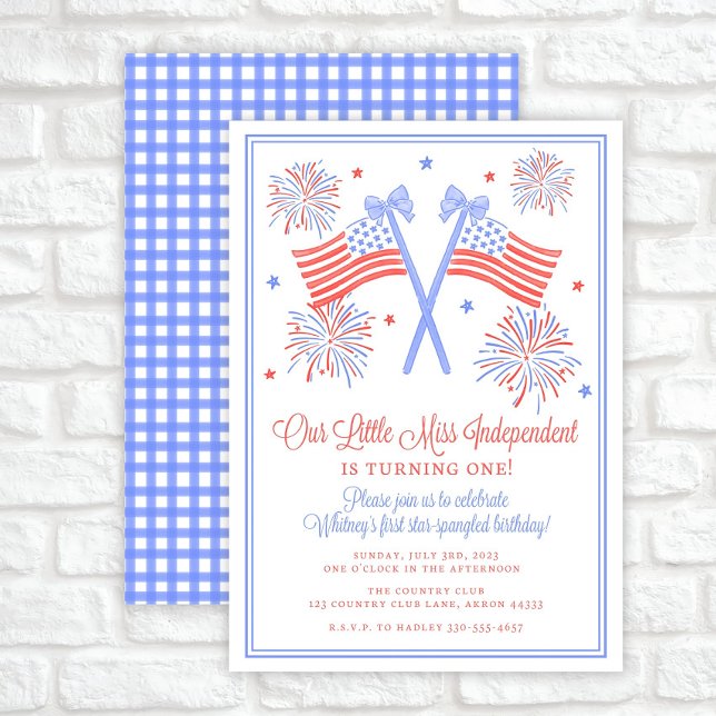 Fourth of July Birthday Invitation, American Flag  Invitation (Creator Uploaded)