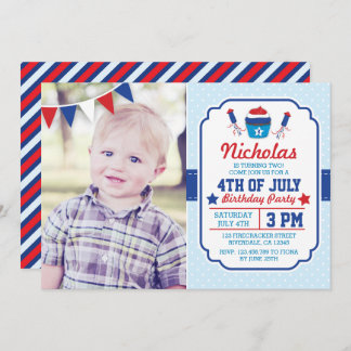 Fourth Of July Birthday Party Invitation