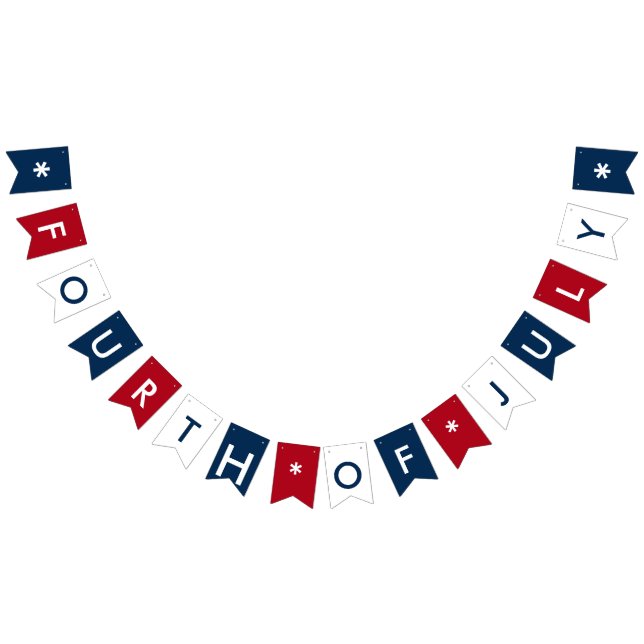 Fourth Of July Celebration any Colour any Text Bunting (All)