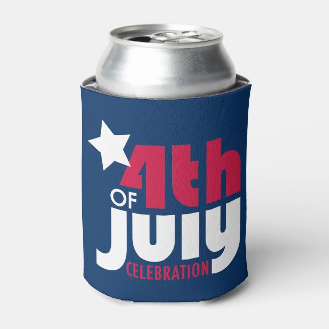 Fourth of July Celebration Can Cooler (Can Front)