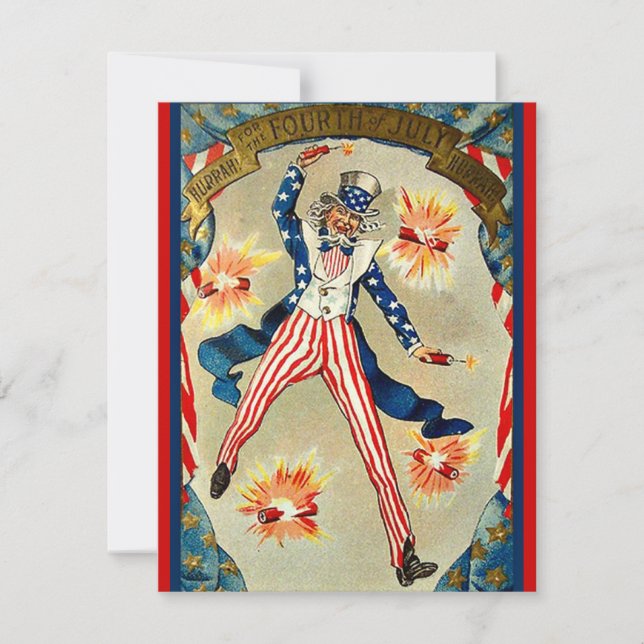 Fourth of July Celebration - Uncle Sam  Card (Front)