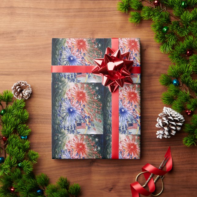 Fourth of July Celebration Wrapping Paper (Holiday Gift)