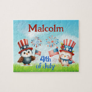 Fourth of July Custom Child Name Puzzle