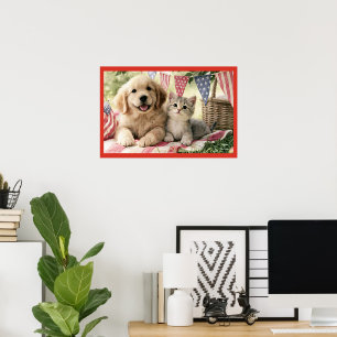 Fourth of July decorations and cute pets,