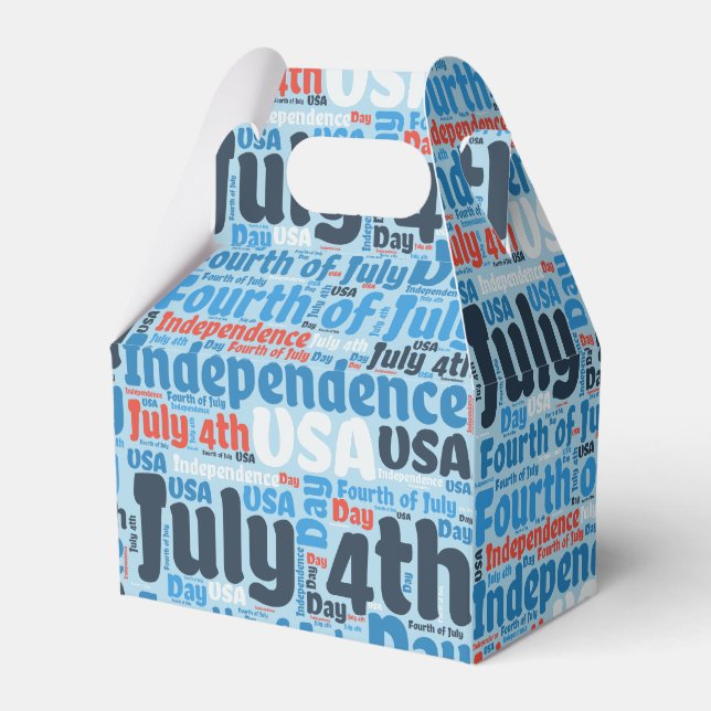 Fourth of July Favour Box (Front Side)