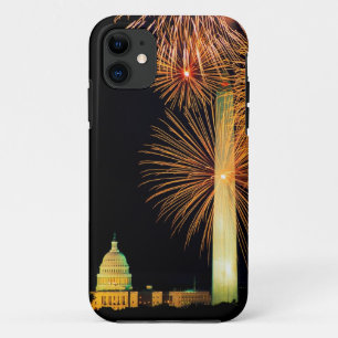 Fourth of July, Firework Display, Skyline iPhone 11 Case