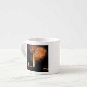 Fourth of July, Firework Display, Skyline Espresso Cup