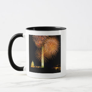 Fourth of July, Firework Display, Skyline Mug