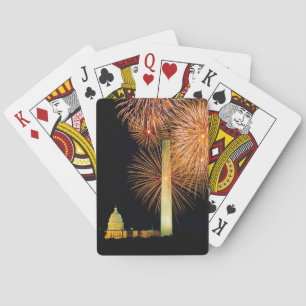 Fourth of July, Firework Display, Skyline Playing Cards