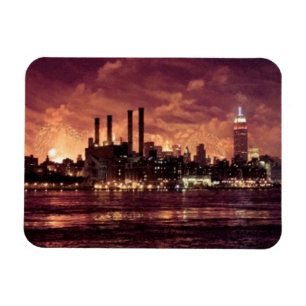 Fourth of July Fireworks behind Manhattan Magnet