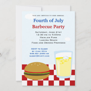 Fourth of July Fireworks Party Invitation