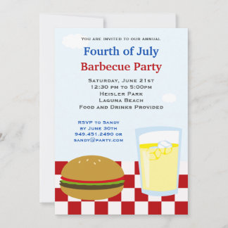 Fourth of July Fireworks Party Invitation