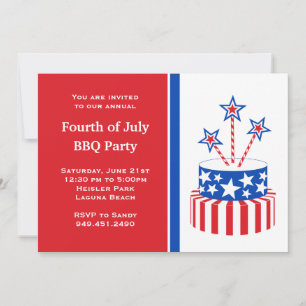 Fourth of July Fireworks Party Invitation