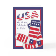 Fourth of July for Both My Moms Patriotic Socks