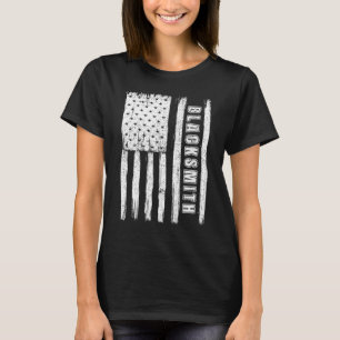 Fourth of July for Men American Flag blacksmith T-Shirt
