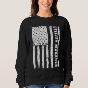 Fourth of July  for Men American Flag utility mana Sweatshirt