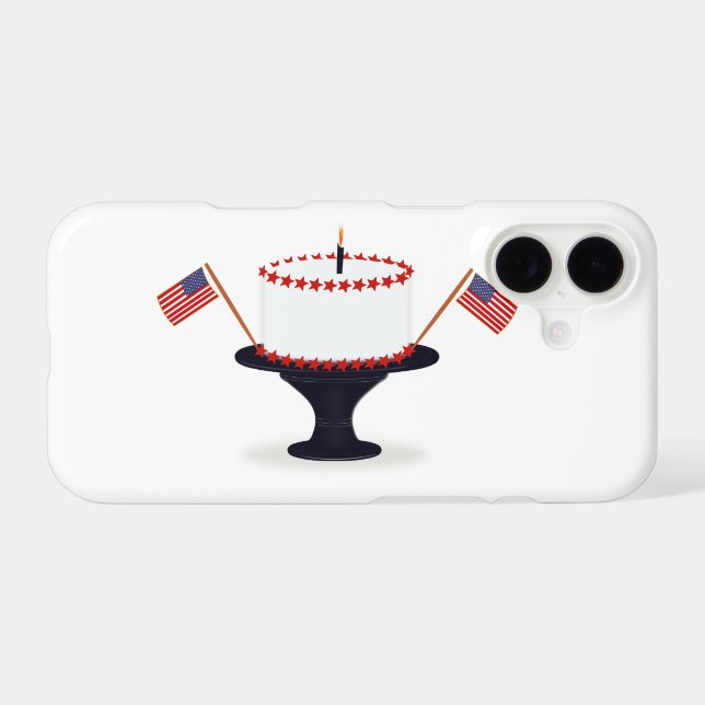 Fourth of July Holiday Birthday Cake (Back (Horizontal))
