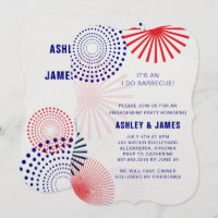 Fourth of July I Do Barbecue Engagement Invitation
