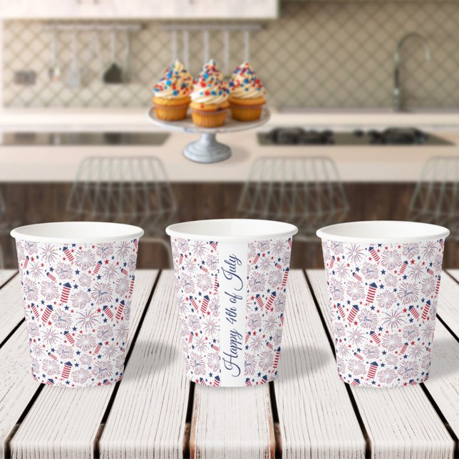 Fourth of July Independence Day BBQ Celebration Paper Cups (Creator Uploaded)