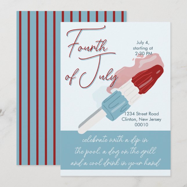 Fourth of July Invitation (Front/Back)