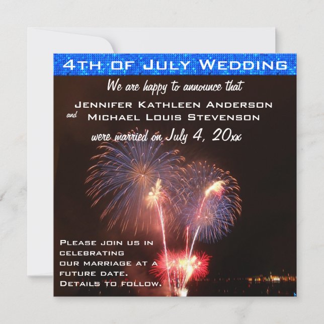 Fourth of July Marriage Announcement (Front)