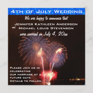 Fourth of July Marriage Announcement