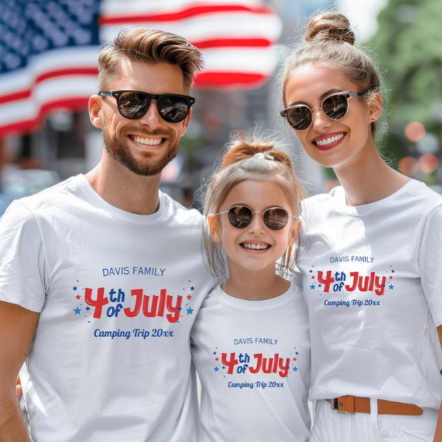 Fourth of July Matching Family Red White Blue T-Shirt (Creator Uploaded)