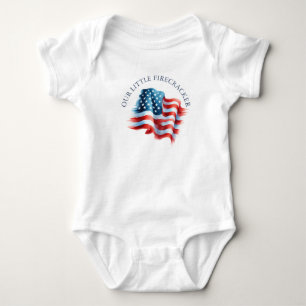 Fourth of July Newborn Outfit American Flag Baby Bodysuit