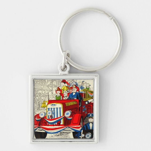 Fourth of July Parade Key Ring (Front)