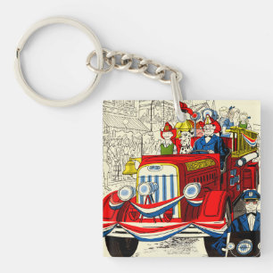 Fourth of July Parade Key Ring