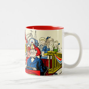Fourth of July Parade Two-Tone Coffee Mug