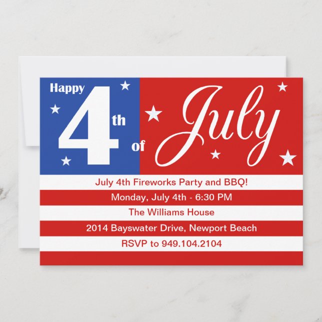 Fourth of July Party Invitation (Front)