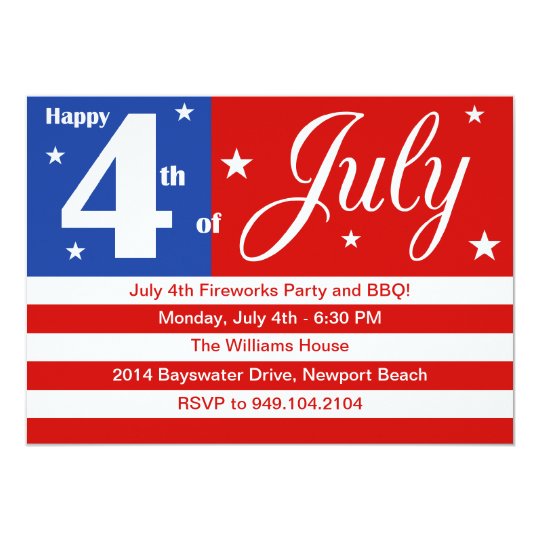 Fourth of July Party Invitation