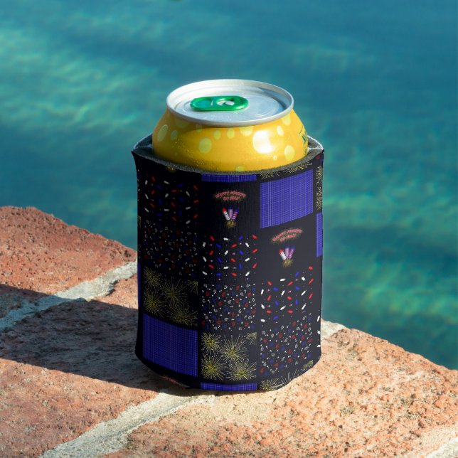 Fourth of July Patchwork Pattern - July 4th Can Cooler (In Situ Pool)