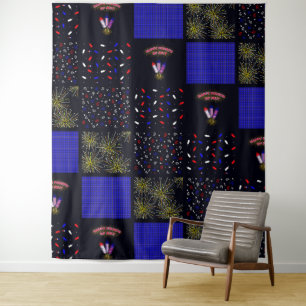 Fourth of July Patchwork Pattern - July 4th Tapestry