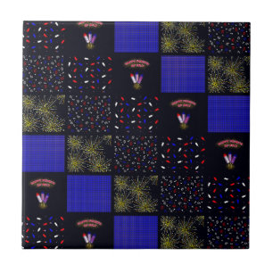 Fourth of July Patchwork Pattern - July 4th Tile