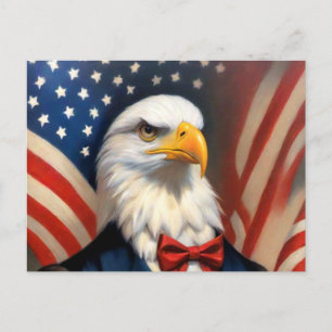 Fourth of July Patriotic Eagle Postcard