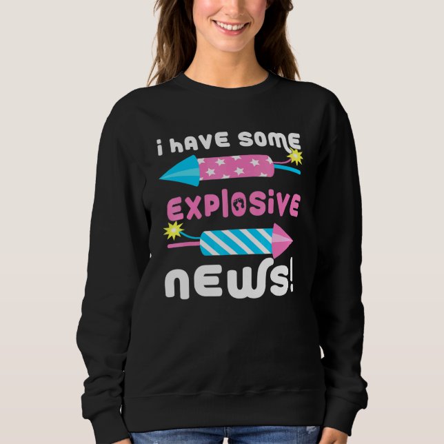 Fourth Of July Pregnancy Announcement Expecting Mo Sweatshirt (Front)