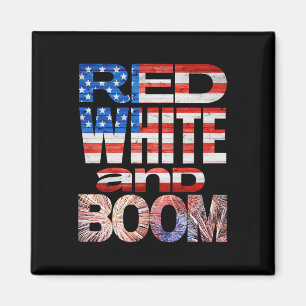 Fourth Of July Red White And Boom Fireworks Finale Magnet