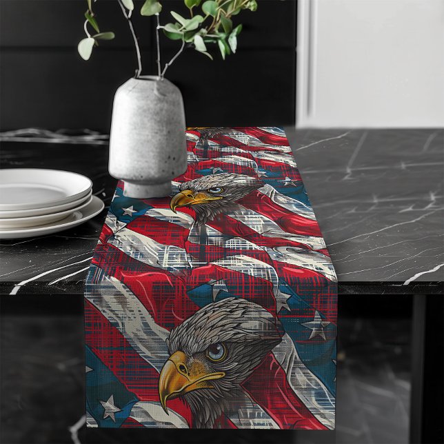 Fourth of July Runner Eagle & Flag Home Accent (Fourth of July Runner Eagle & Flag Home Accent)
