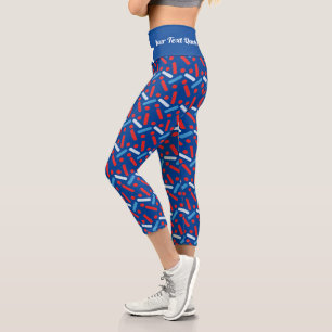 Fourth of July Sprinkles Quote Capri Leggings