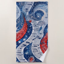 Fourth Of July Starry Musical Swirls
