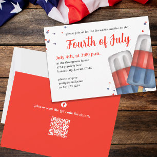 Fourth of July Summer Party Custom Invitation